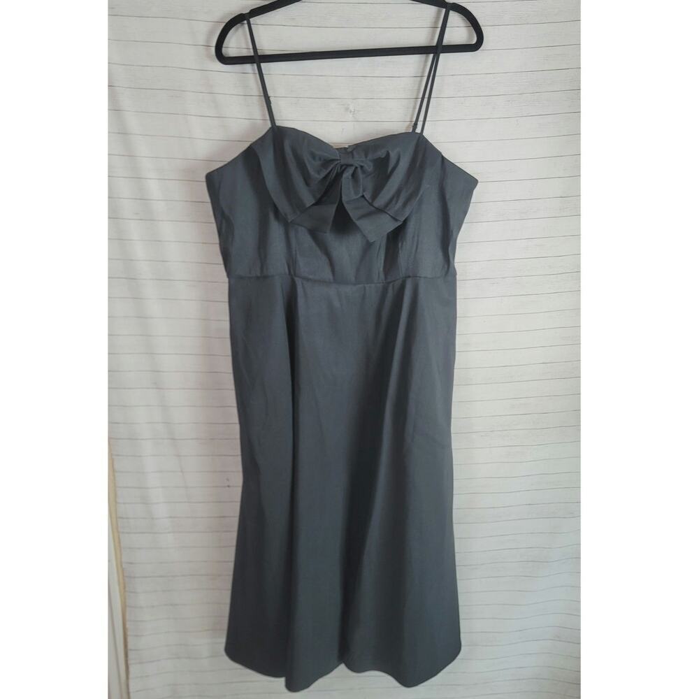A NEW DAY FRONT BOW MIDI DRESS IN BLACK, SZ 16